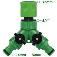 Gambar Garden Sprinkler Hose Connector Y Splitter 2-Way Valve Adapter Quick Connector 3/4'' & 16mm Quick Connector Fittings dari Tyson Arlo Green undefined 3 Tokopedia