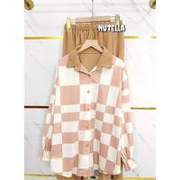 Gambar YM yimie fashion setelan oneset wanita dewasa || crt 364 - set catur new & celana kulot - biru elektrik dari Selandaysmarket undefined 5 Tokopedia