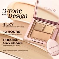 Gambar O.TWO.O Haute Creamy Concealer Palette Professional 3-tone design & Silky chocolate-mousse texture & High-density coverage micro-particles - #01-1  LIGHT dari otwoo_id undefined 5 Tokopedia