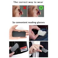 Gambar NONOR TR Clip Nose Bridge Mini Reading Glasses 1.0 To 3.5 Portable Presbyopic Glasses With Case - tortoise, +150 dari Shibano undefined 4 Tokopedia
