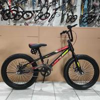 Gambar Sepeda bmx anak 20 inch cowok rem cakram ban jumbo usia 7 tahun ke atas high quality sni new - HITAM BIRU AXXIL dari the star officials undefined 3 Tokopedia