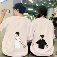 Gambar Kaos t-shirt couple pasangan gandengan / kaos pasangan pria wanita sweater couple cewe cowo gandengan t-sjirt couple pasangan - hitam+hitam couple, M dari Girly undefined 1 Tokopedia