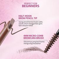 Gambar barenbliss Make Me Plushy Eyebrow Duo 2-in-1 Pensil Alis & Browcara - DARK BROWN dari glowy.kosmetik undefined 3 Tokopedia