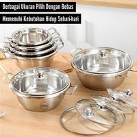 Gambar “Cod”1 Set Panci Sup 304 Stainless Steel Anti Karat Isi 4 Ukuran – Panci Tebal Serbaguna Dengan Tutup Kaca Untuk Komporpanci Soup Stainless Steel Food Grade – Tahan Lama & Anti Karat (Material Berkualitas, Tahan Lama, Cocok Untuk Masakan Rumahanlive - 20-24cm2PCSPancisup dari haikalgacor undefined 2 Tokopedia