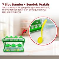 Gambar Tempat Bumbu Pastela 7 in 1 + Sendok Kitchen set Wadah Bumbu Toples Multifungsi -  AFF MN dari manolistore undefined 5 Tokopedia