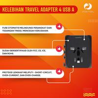 Gambar Foxtail ORIGINAL Universal Travel Adapter 4 USB Charger Adaptor TAD1 - LOGO + CASE dari Foxtail Indonesia undefined 4 Tokopedia