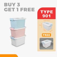 Gambar Kotak Penyimpanan Baju Box Container Serbaguna By 1 get 5 free Bahan Tebal Berkualitas - Set 3pcs Box New  dari Theonestore01 undefined 5 Tokopedia