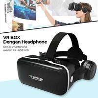 Gambar TERLARIS Shinecon 6.0 VR Box Virtual Reality Glasses dengan Headphone / VR box untuk semua hp video game penglihatan shinecon imax murah cod dari Macandu Store undefined 1 Tokopedia