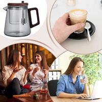 Gambar Teko Teh Kaca 650ml One Click Filter – Teapot Tahan Panas Anti Ampas | Desain Elegan & Praktis M-650 - Gray dari Wollmart Home Centerr undefined 3 Tokopedia