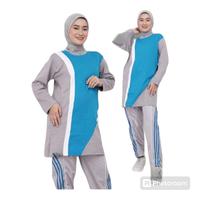 Gambar Setelan Baju Olahraga Wanita Model Terbaru - Hijau Toska, M dari Toko MJ-506 undefined 4 Tokopedia
