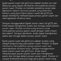 Gambar EGREK SBL G222 PRO FULLSET ORIGINAL MALAYSIA dari TANI RUMBIO JAYA undefined 3 Tokopedia