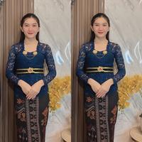 Gambar Setelan Kebaya Bali Sofia Versi Hijab// Setelan Wanita Atasan Dress Kondangan Dewasa Baju  Panjang Pesta - navy, m, KEBAYA SAJA dari PRESTIGE FASHION_NEW undefined 2 Tokopedia