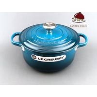 Gambar Le Creuset Cast Iron Casserole Round Deep Teal - Official Brand Parter From Le Creuset - 20cm / 2.4 Liter dari Pantry Magic Indonesia undefined 1 Tokopedia