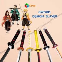 Gambar Mainan Pedang Nichirin Demon Slayer Cosplay Tanjiro Zenitsu Giyuu Rengoku kyojuro Wooden Sword - Tanjirou Black, LED dari Gorilabananajkt undefined 1 Tokopedia