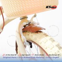 Gambar Mini Erminio 18 Inch Frame Hi Ten Steel Rem U Brake - Sepeda Anak Perempuan Umur 4 5 6 7 Tahun - Sepeda Anak Bocengan Keranjang Roda Samping Bantuan KS Bike Cirebon - Cream dari Toko Sepeda KS Bike Cirebon undefined 2 Tokopedia