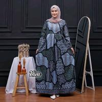 Gambar Baju Gamis Batik Wanita Terbaru Kombinasi Polos Jumbo Modern Dewasa Dress Katun Motif Panjang Bali Balon Muslim Belah Samping Syari Kondangan Lebaran Seragam Ibu Ibu Wudhu Formal Menyusui Sarimbit burgundy - kode 7, All size dari Juni Batik undefined 5 Tokopedia