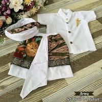 Gambar Setelan Anak Baju Safari Anak Laki Laki Bawahan Kamen Saput Jadi Udeng Bali - A dari farelofe undefined 4 Tokopedia
