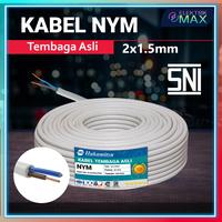 Gambar [MAX] Kabel NYM 2 x 1,5mm 50 Yard FULL / Kabel Listrik Tembaga Murni PVC SNI / Mrek Hakamitsu dari Toko Elektrik Max undefined 1 Tokopedia