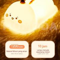 Gambar 【Debora Mall】LED  Lampu Malam Lucu USB Isi Ulang Warna-warni Pat Lampu Lucu Sentuhan Hewan Silikon Lembut Dimmable Lampu tepuk tangan anak-anak dinosaurus unicorn - Remote control + tep dari barokah bangunan28 undefined 4 Tokopedia