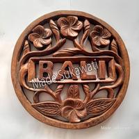 Gambar Panil Kayu Ukiran Bali 20cm Hiasan dekorasi dinding kerajinan tangan - Suastika Bali dari Made Sukawati undefined 4 Tokopedia