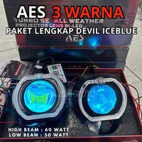 Gambar PAKET LAMPU UTAMA BILED PROJEKTOR EXPERIENCE 3 WARNA 2.5 INCH AES ALL WEATHER Biled Mobil Motor - SHROUD HITAM, RGB dari G.A Auto undefined 3 Tokopedia
