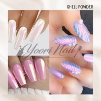 Gambar Shell powder mermaid rainbow pearl powder bubuk mermaid nail art - Blue dari Yoori Nail undefined 5 Tokopedia