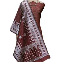 Gambar Cantik Manis Exclusive Gebeng ~ Songket Palembang Original Tenun Tradisional  Benang Premium Set Sarung Selendang Hitam Elegan Putri - Maron Silver dari Parlugana Ulos Songket Store undefined 1 Tokopedia