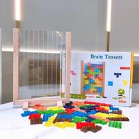 Gambar PREMIUM MK115 Mainan Edukasi Anak 4-6 Tahun Creative 3D Tetris Board Game | Wooden Tetris Building Block Puzzle 3D Toys pazz el dari Toko Wakarava Aisya undefined 3 Tokopedia