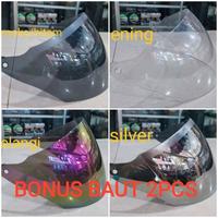 Gambar Kaca Helm Visor Helm GM Evo GM Evolution GM Fighter GM Cewe (INKO) - bening+baut 2pcs, INKO dari ALEX HELM undefined 1 Tokopedia