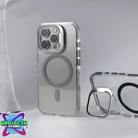 Gambar MUM Case Iphone With Standable Camera - Crystal Clear Magnetic Magsaf* - Hardcase/Casing Hp Compatible For Iphone 11 12 13 14 15 16 17 17 Pro AIR Promax Full Cover Casing Pelindung Handphone MN551 - MN551 HITAM, IP 11 dari Grotecth Store undefined 3 Tokopedia