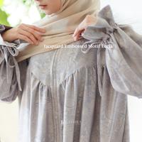 Gambar Alsyahra Exclusive Abaya Gamis Syari Haya Luxe 2 Style Embossed Batik - Dress Soft Denim Mewah Motif Muslim Wanita Cantik Kondangan - Size S|M dari Alsyahra Exclusive undefined 3 Tokopedia