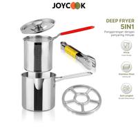 Gambar JoyCook 5 In 1 Multi Deep Fryer Panci Penggorengan Rebus Stainless Steel Saringan Capitan Klip Makanan - Tutup Saja dari Joycook.id undefined 1 Tokopedia