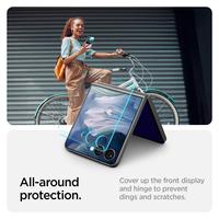 Gambar [Pro Bundle] Spigen for Samsung Galaxy Z Flip 7 Tempered Glass Spigen Glas tR EZ Fit Pro HD 9H Clear + Camera Lens Protector Spigen GlastR EZ Fit Pro Anti Gores Kamera - TG + Lens, Black dari Spigen Indonesia undefined 4 Tokopedia