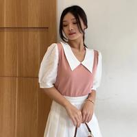 Gambar VAV - YOONA TOP COMBI KNIT / ATASAN CROP KOREAN STYLE -PN - DENIM-PUTIH dari VAV Fashion undefined 1 Tokopedia