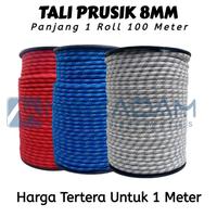 Gambar tali karmantel paracord prusik tali tandu pramuka 8mm - HITAM dari Makadam Adventure undefined 1 Tokopedia