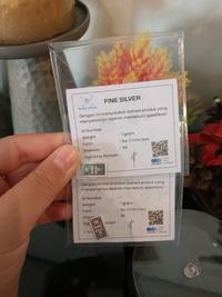 Gambar Baby Silver Fine Silver Bar Perak Batangan Asli Murni Logam Mulia Original 1 Gram - SILVER RETRO 1 GRAM dari ROSE GOLD INDONESIA undefined 5 Tokopedia