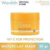 Gambar WARDAH C-Defense Waterclay Mask 30 g - Clay Mask dengan HiGrade Vitamin C - Masker Muka Untuk Mencerahkan dan Menyegarkan - Semua Jenis Kulit - Skincare - 30 gr dari wardahbeautyid undefined 1 Tokopedia