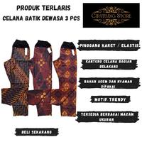 Gambar 3 Pcs Celana Batik Dewasa Panjang khas Bukittinggi Ukuran S, M, L, XL dan XXL - Random, S dari Cipatuang Store undefined 5 Tokopedia