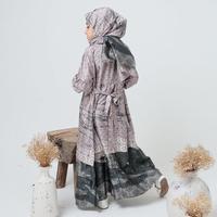 Gambar VALISHA DRESS PREMIUM // GAMIS ANAK PEREMPUAN // PAKAIAN  MUSLIM KEKINIAN Bunga Kerudung Lembut Motif Nyaman Silk Casual Lebaran Syari Salur Shakila Baju Remaja - ARMY, S dari Nafeezakidswear undefined 2 Tokopedia