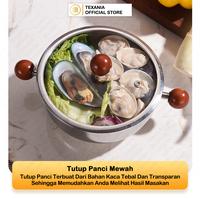 Gambar [EXCLUSIVE BABYOLIV] TEXANIA SET Panci dan Saucepan Stainless Steel Anti Lengket Anti Karat Diameter 16cm Gagang Kayu Lembut Tahan Panas Kitchenware dari Texania house ware store undefined 3 Tokopedia