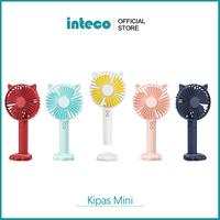 Gambar Kipas Angin Mini Portable mini Recharge fan Karakter + Lampu LED 3-Speed Adjustment - Putih dari Inteco undefined 1 Tokopedia