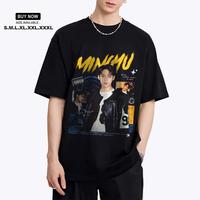 Gambar SEVENTEEN BAND KAOS FASHION MINGYU  T-SHIRT KPOP CASUAL BAJU UNISEX PRINTED TOPS 100% COTTON CLOTHES - Black P005381B, S dari SEMPAKTIKNO undefined 1 Tokopedia