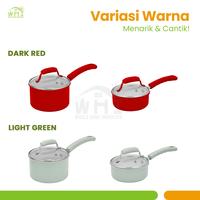 Gambar WHI - Lumiere Saucepan 14CM & 16CM + Lid Dengan Ceramic Coating Anti Lengket Mudah Dibersihkan Cocok Untuk Semua Jenis Kompor ( Satuan ) - DARK RED, SAUCEPAN 14CM + LID dari Worldhome Indonesia_NEW undefined 2 Tokopedia