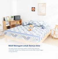 Gambar UNITWO DAILY [SPREI SET ONLY] - Seprei Kasur Kamar Tidur, Seprei Motif Karet Keliling Dengan Sarung Bantal dan Sarung Guling Ukuran 120 160 180 x 200 - KQ1001, 160x200 dari Unitwo Daily undefined 3 Tokopedia