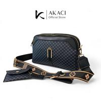 Gambar Akaci store | BRUNO Tas selempang dan bahu wanita 05-8257 Terbaru Bahan PVC Sintetis 3 ruang kuliah kerja kantor formal non formal simpel elegan sling bag murah ibu - COKLAT dari Akaci store undefined 5 Tokopedia