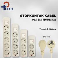 Gambar PPlus Stop Kontak colokan 2/3/4/5Lubang panjang kabel  3M 5M Kuningan SNI set kotak saklar  tembaga - 2 Lubang, 3 METER dari TYRONI-Shop undefined 3 Tokopedia