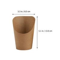 Gambar 50 Pcs Cup Holder French Fries Packing Bucket Waffle Storage Kraft Paper Take-out Cone dari Kalsum Muria undefined 5 Tokopedia