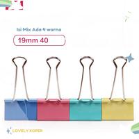 Gambar Binder Clips Penjepit Kertas Jepitan Kertas Paper Clips Warna Warni Alat tulis Klip Kertas - 19MM/40Pcs dari Lovely Koper undefined 4 Tokopedia