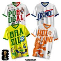 Gambar Jersey Sepak Bola Piala Dunia Terbaru 2026 Brazil / Prancis / Portugal / Belanda Bahan Dryfit Premium - Pildun Belanda, SIZE ANAK dari atmosfit undefined 1 Tokopedia