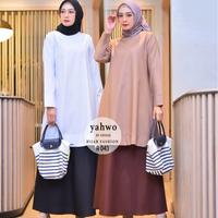 Gambar Setelan Wanita Hitam Putih dan Pramuka Terbaru - Terlaris - Bahan Toyobo - Baju Kurung Malaysia - Hitam putih, S dari si.el.sa muslim fashion undefined 1 Tokopedia